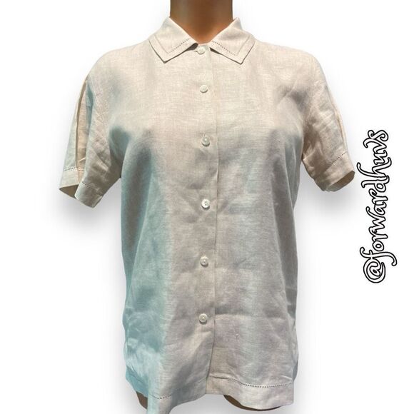 Talbots 100% Irish Linen Shirt Size 6 - Picture 1 of 11